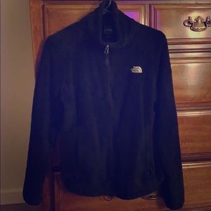 North Face Black women’s medium zip fleece jacket